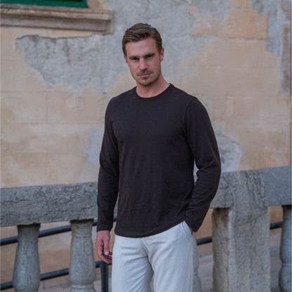 Clásico Longsleeve Slim brown - PERPÈT