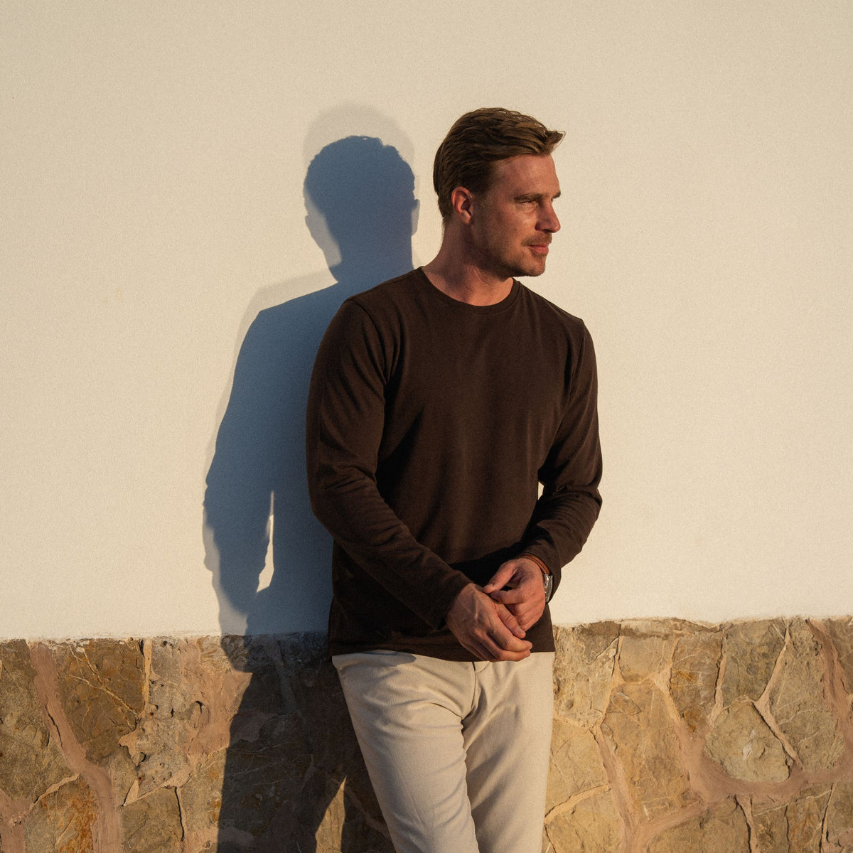 Clásico Longsleeve Slim brown - PERPÈT