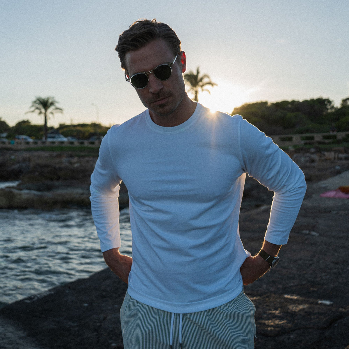 Clásico Longsleeve Slim white - PERPÈT