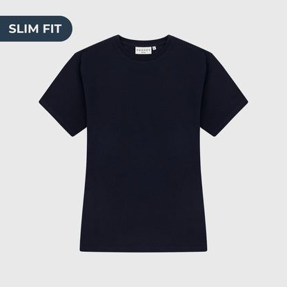 Clásico T-Shirt Slim navy blue - PERPÈT