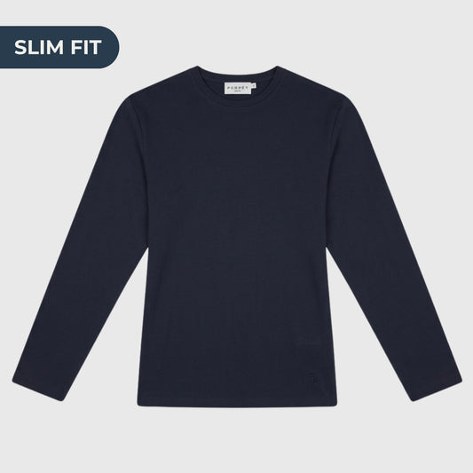 Clásico Longsleeve Slim navy blue
