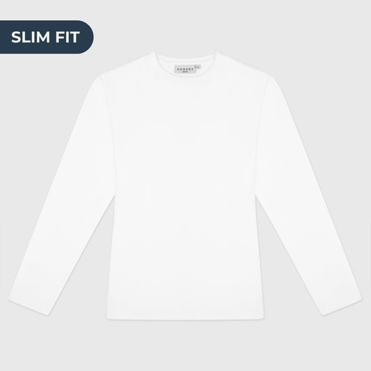 Clásico Longsleeve Slim white - PERPÈT